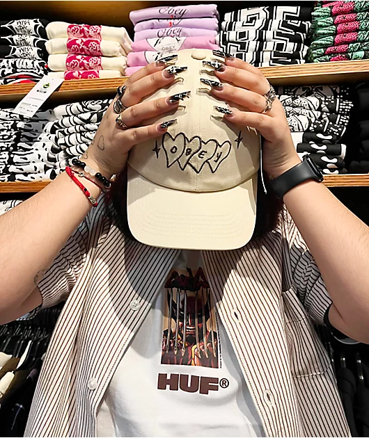 78557-obey-hearts-natural-strapback-hat-4.webp Obey Hearts Natural Strapback Hat