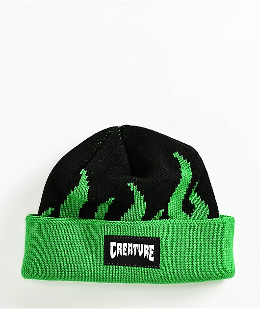 79017-creature-relic-flame-black-green-beanie-1.webp Creature Relic Flame Black & Green Beanie