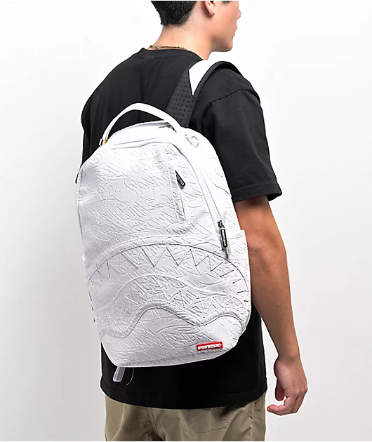 79141-sprayground-white-scribble-debossed-backpack-2.webp Sprayground White Scribble Debossed Backpack