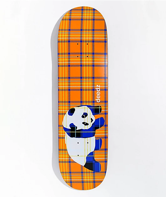 Enjoi Deedz Plaid Panda 8.5\" Skateboard Deck