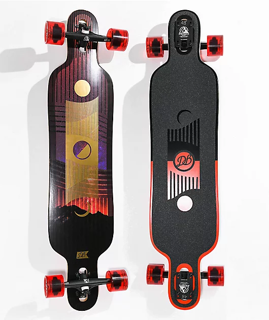 DB Longboards Phase 40\" Red Drop Through Longboard Complete