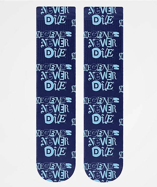 HUF x Harold Hunter Legends Never Die Navy Crew Socks
