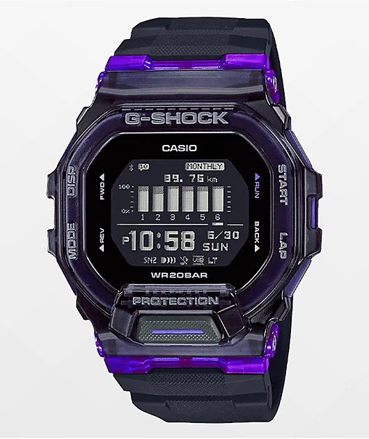 G-Shock GBD200 Black & Purple Digital Watch