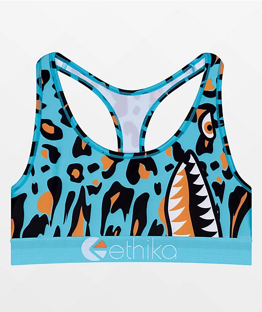 Ethika Bomber Leopard Drip Sports Bra