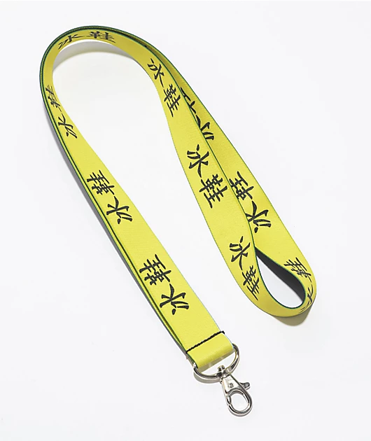 Buckle Down Kanji Yellow Lanyard