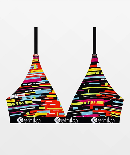 Ethika Color Glitch Triangle Bralette