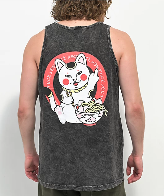 RIPNDIP Lucky Nerm Black Wash Tank Top