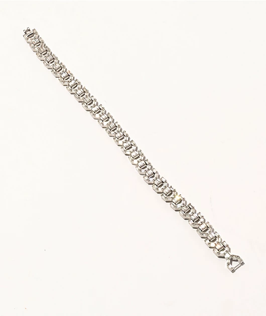 The Gold Gods Diamond Y Link 8mm White Gold Bracelet
