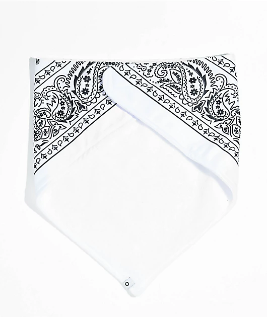 Empyre Paisley White Fleece Bandana
