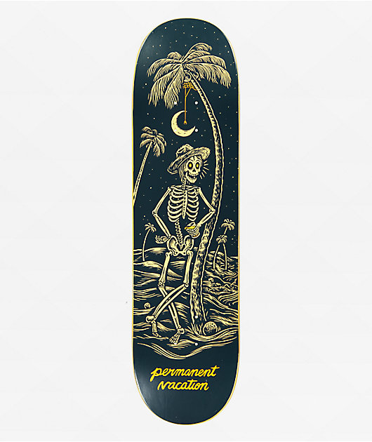 81354-permanent-vacation-night-beach-8.375-skateboard-deck-1.jpg Permanent Vacation Night Beach 8.375\" Skateboard Deck