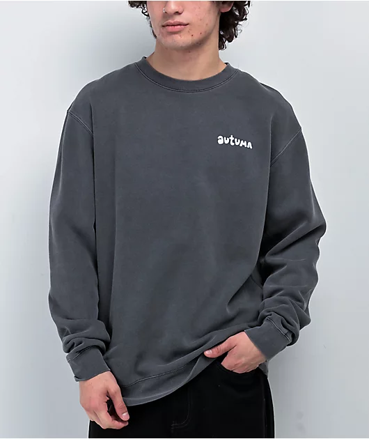 Autumn Peak Plant Grey Crewneck Sweatshirt