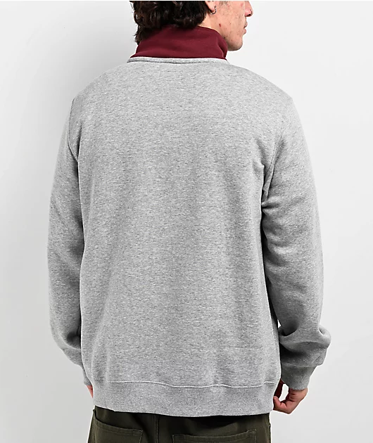 Converse Retro Grey Quarter Zip Sweatshirt