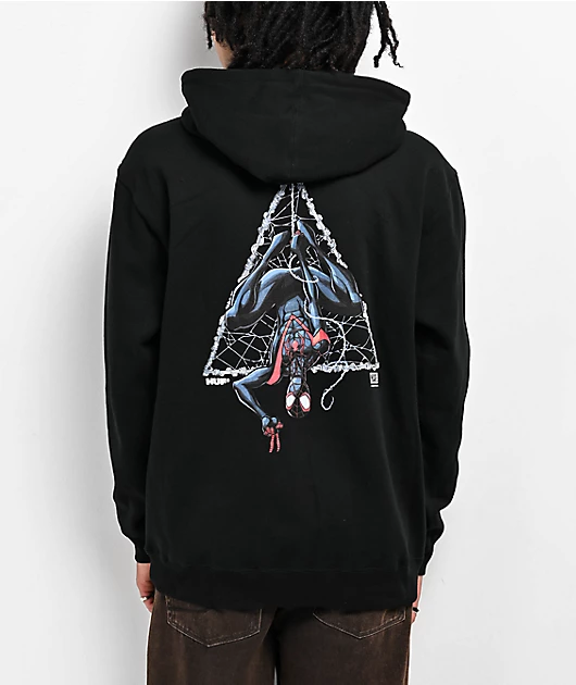 81591-huf-x-spider-man-universe-miles-triple-triangle-black-hoodie-1.webp HUF x Spider-Man Universe Miles Triple Triangle Black Hoodie