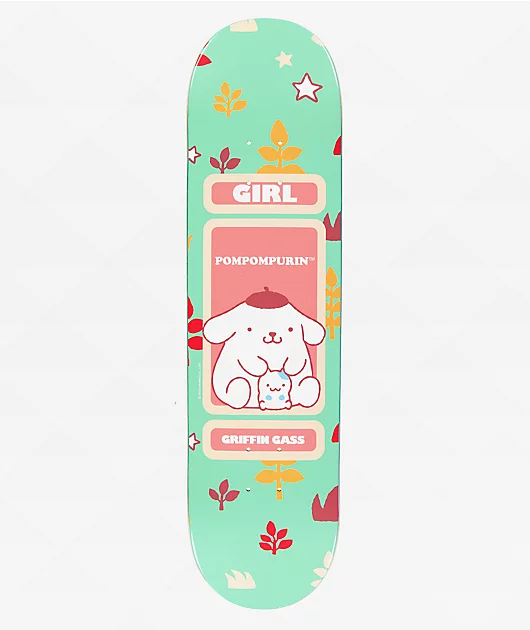 Girl x Hello Kitty and Friends Gass Pompompurin 8.25\" Skateboard Deck