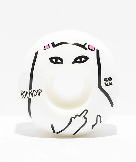 82232-ripndip-lord-nermal-50mm-white-skateboard-wheels-1.webp RIPNDIP Lord Nermal 50mm White Skateboard Wheels