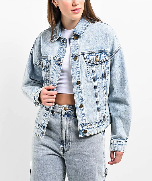Empyre Trucker Light Blue Wash Button Up Denim Jacket