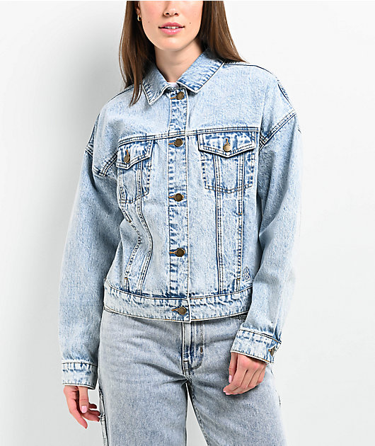 82352-empyre-trucker-light-blue-wash-button-up-denim-jacket-2.jpg Empyre Trucker Light Blue Wash Button Up Denim Jacket