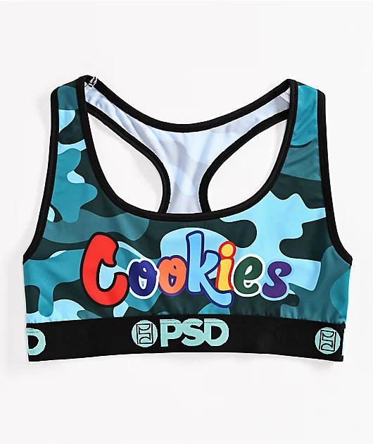 PSD x Cookies Blue Camo Sports Bra