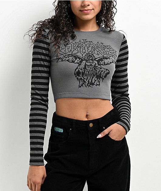 82552-swixxz-heavenly-grey-stripe-long-sleeve-t-shirt-1.jpg SWIXXZ Heavenly Grey Stripe Long Sleeve T-Shirt