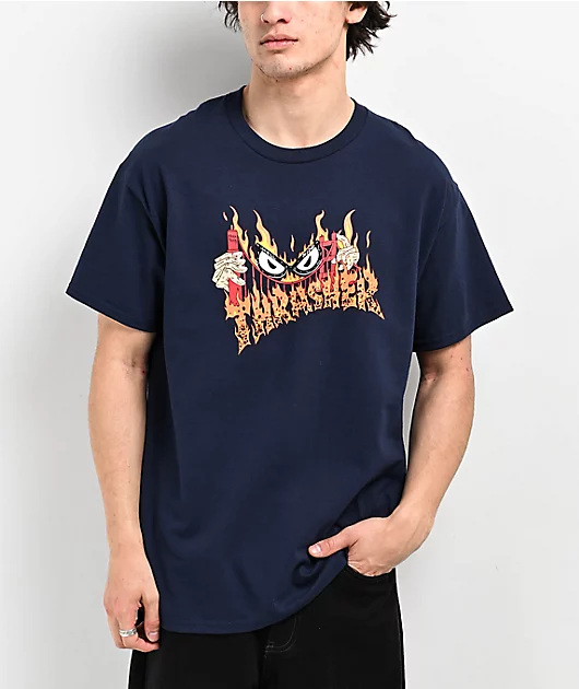 82784-thrasher-sucka-free-navy-t-shirt-1.webp Thrasher Sucka Free Navy T-Shirt