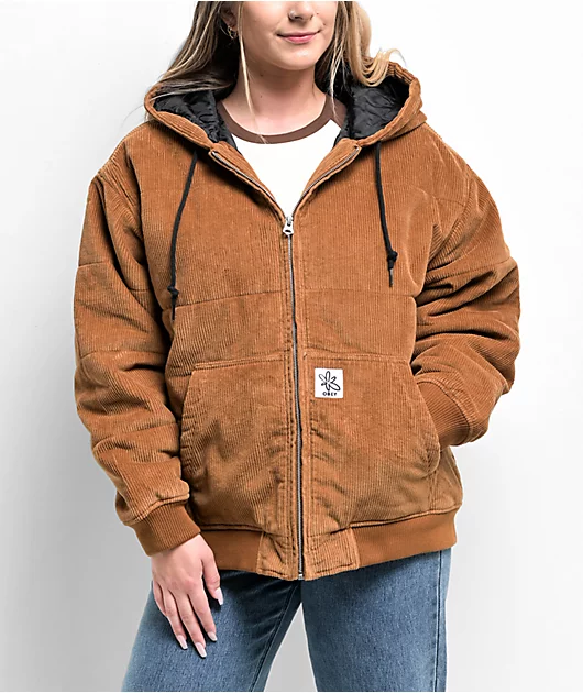 82920-obey-forever-bomber-brown-corduroy-jacket-1.webp Obey Forever Bomber Brown Corduroy Jacket