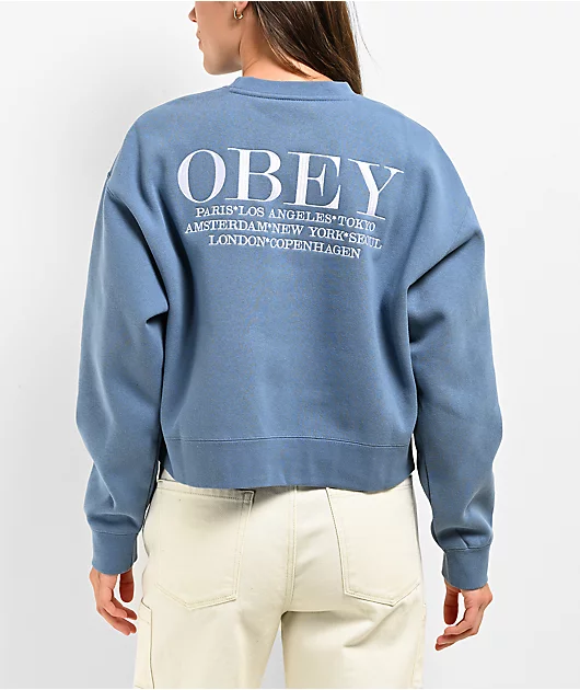 83114-obey-cities-coronet-blue-crop-crewneck-sweatshirt-1.webp Obey Cities Coronet Blue Crop Crewneck Sweatshirt