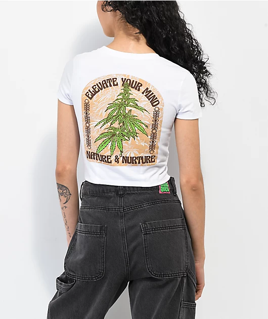 Dravus Hemp White Crop T-Shirt