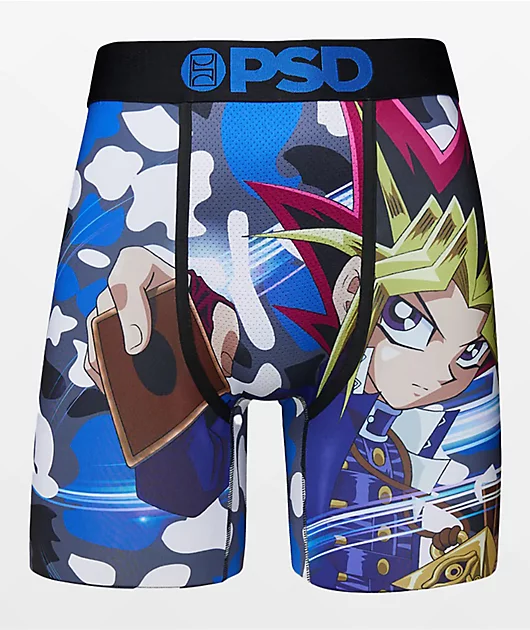 PSD x Yu-Gi-Oh Yami Yugi Blue, White, & Black Camo Boxer Briefs