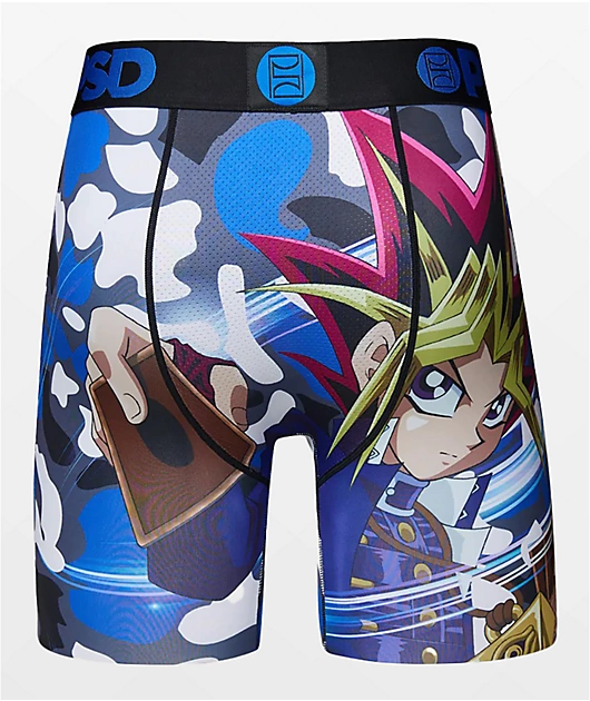 PSD x Yu-Gi-Oh Yami Yugi Blue, White, & Black Camo Boxer Briefs