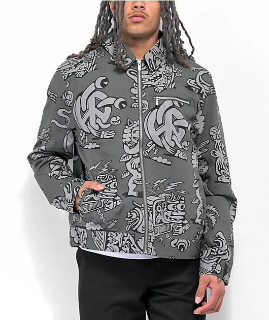 Killer Acid Freak Weirdos Black & Grey Chore Jacket