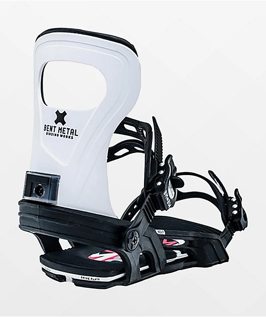 Bent Metal Bolt White Snowboard Bindings 2024