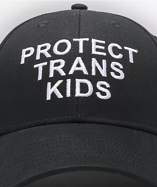 The Phluid Project Protect Trans Kids Black Strapback Hat