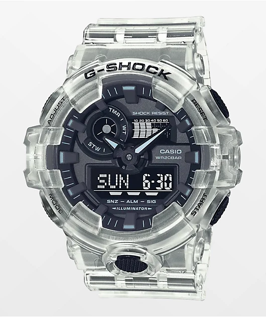 G-Shock GA700SKE-7A Transparent White Digital & Analog Watch