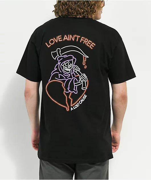 83920-a-lost-cause-love-ain-t-free-black-t-shirt-1.webp A Lost Cause Love Ain't Free Black T-Shirt