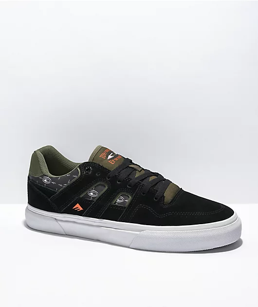 Emerica x Toy Machine Tilt G6 Black & Olive Skate Shoes