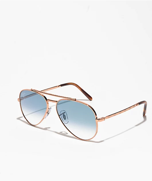 Ray-Ban ORB3691 New Aviator Rose Gold Sunglasses