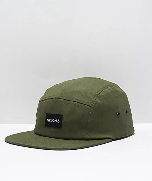 Nixon Mikey Olive 5 Panel Snapback Hat