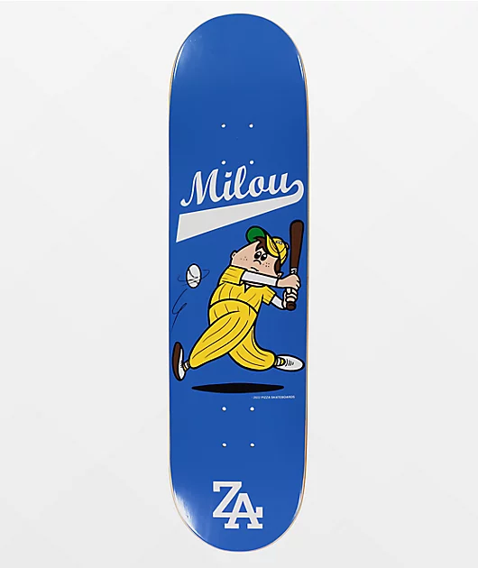 84169-pizza-milou-baseball-8.25-skateboard-deck-1.webp Pizza Milou Baseball 8.25\" Skateboard Deck