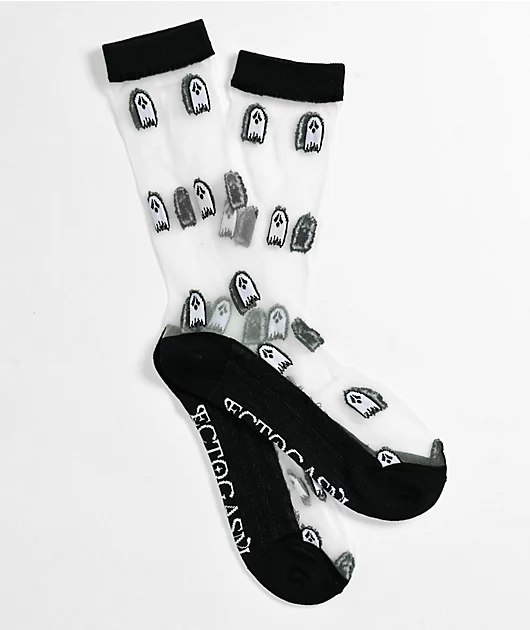 84345-ectogasm-sheer-ghost-black-white-crew-socks-1.webp Ectogasm Sheer Ghost Black & White Crew Socks