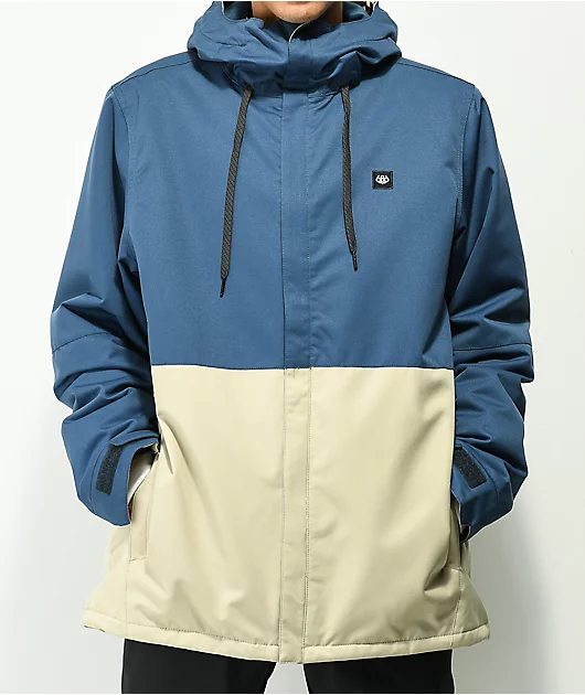 686 Foundation Navy & Beige 10k Snowboard Jacket