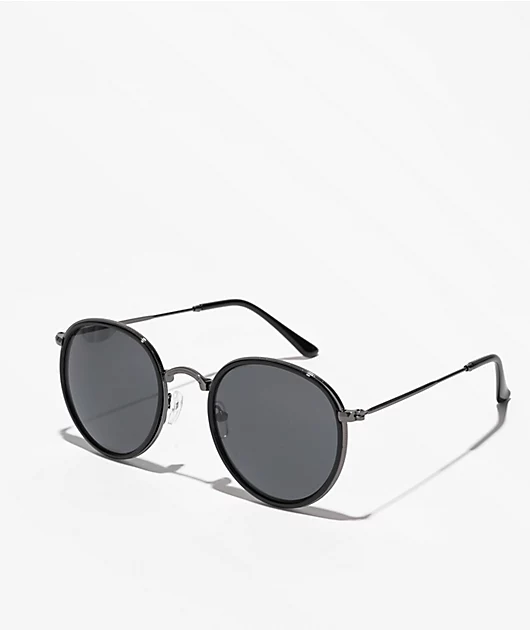 Round Frame Black Sunglasses