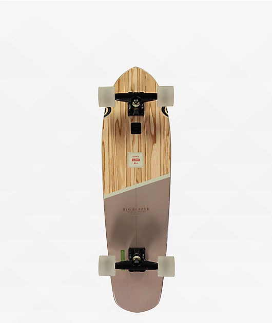 Globe Big Blazer Olivewood Stone 32\" Cruiser Skateboard Complete