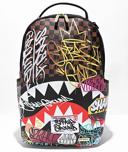 Sprayground Tagged Up Sharks In Paris Backpack