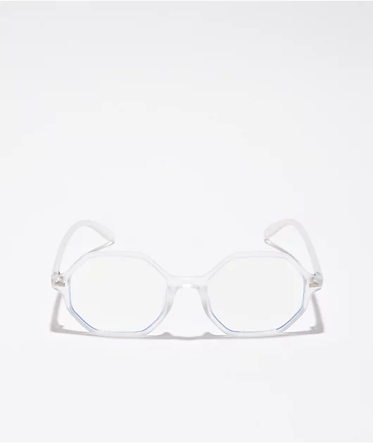 Geo Matte Crystal Blue Light Glasses