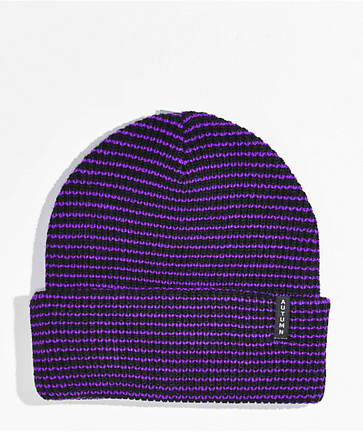 85292-autumn-purple-stripe-beanie-1.jpg Autumn Purple Stripe Beanie