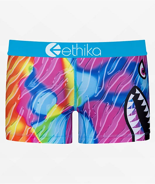 Bomber Glass Tiger Blue & Pink Boyshort Underwear