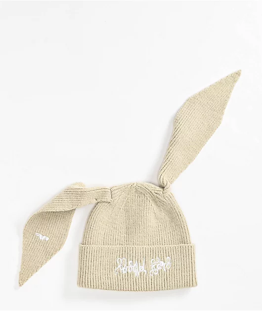 Personal Fears Bunny Ears Cream Beanie