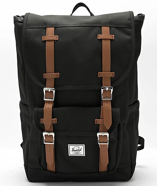 85884-herschel-supply-co.-little-america-mid-eco-black-brown-backpack-1.webp Herschel Supply Co. Little America Mid Eco Black & Brown Backpack