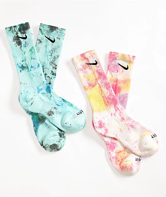 86022-nike-everyday-plus-tie-dye-2-pack-crew-socks-1.webp Nike Everyday Plus Tie Dye 2 Pack Crew Socks
