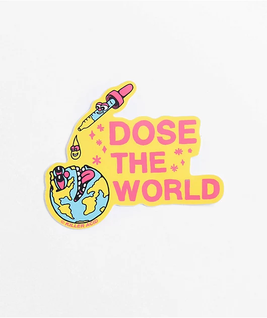 86031-killer-acid-dose-the-world-sticker-1.webp Killer Acid Dose The World Sticker